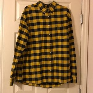 MERONA checkered yellow cotton button down!!!